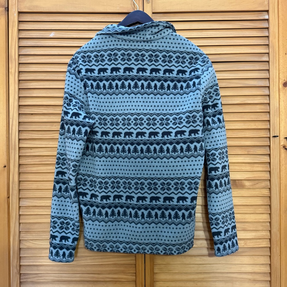 Chubbies Gray and Teal Patterned Pullover XS - image 5